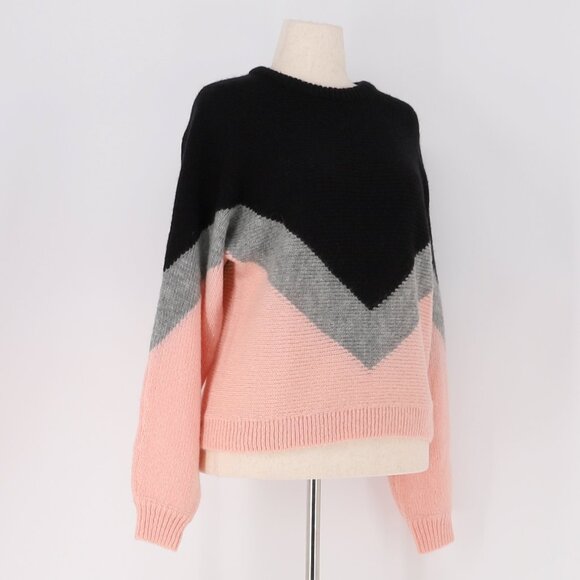 NWT AVANTLOOK Chevron Crewneck Pullover Sweater Size L - Picture 2 of 8